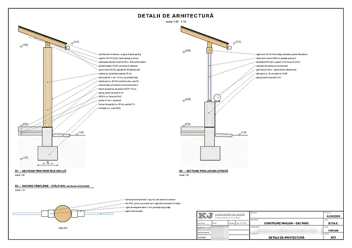 Detalii de arhitectură (A11) – Pavilion expozițional – Dac Parc